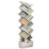 WAEYZ 13.3"*7.8"*55", Tree Rotating Bookshelf with Drawers, Narrow Open Bookshelves, Tall Retro Wood Book Shelves, for Small Spaces Bedroom,Office Use view 1