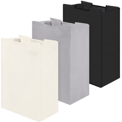 Bonuci 3 Pcs Laundry Sorter Replacement Bags Hamper Cart Removable Replacement Laundry Storage Organizer Bag Hamper Liner, No Hooks 14.76 x 8.66 x 21.65 Inch (Beige,Gray,Black)