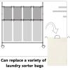 Bonuci 3 Pcs Laundry Sorter Replacement Bags Hamper Cart Removable Replacement Laundry Storage Organizer Bag Hamper Liner, No Hooks 14.76 x 8.66 x 21.65 Inch (Beige,Gray,Black) view 4