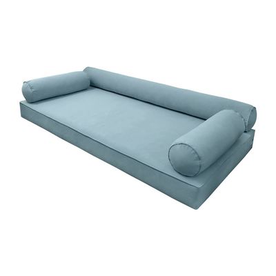 |SLIPCOVER ONLY| V6 Velvet Indoor Daybed Mattress Pillow Pipe Trim Twin AD355