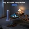 Dreo Tower Fan for Bedroom, 25ft/s Smart Standing Fans, 90 Oscillating Floor Fan with 4 Modes, 4 Speeds, 8H Timer, 28dB, Bladeless, Remote, 28 dB, Works with WiFi Voice Control view 3