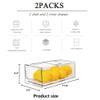 2 Pack Fruit Storage Containers for Fridge, Stackable Refrigerator Organizers with Strainer Layer,Reusable Storage Containers Clear Fridge Drawer for Produce,Vegetable in Kitchen,Fridge,BPA-Free view 2