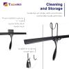 14'' Shower Squeegee, TOOVEM Squeegee for Shower Glass Door for Glass Doors, Windows, Bathroom, Car Windshield, Black view 2