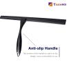 14'' Shower Squeegee, TOOVEM Squeegee for Shower Glass Door for Glass Doors, Windows, Bathroom, Car Windshield, Black view 4