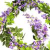 5pack Wisteria Garland Flower Garland Artificial Flowers Wisteria Vines Fake Ivy Flowers Total 33ft (Purple) view 2