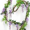 5pack Wisteria Garland Flower Garland Artificial Flowers Wisteria Vines Fake Ivy Flowers Total 33ft (Purple) view 3