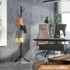 Furshus Coat Rack Freestanding, Coat Stands Entryway, Bamboo Coat Rack Hat Hanger 8 Hook for Jacket, Purse, Scarf Rack, Umbrella Tree Stand (Black) view 3
