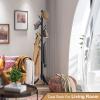 Furshus Coat Rack Freestanding, Coat Stands Entryway, Bamboo Coat Rack Hat Hanger 8 Hook for Jacket, Purse, Scarf Rack, Umbrella Tree Stand (Black) view 4