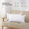 Acanva Throw Pillow Insert, Premium Stuffer Inserts Decorative Rectangle Premium Sham Forms Cushion for Sofa Couch Chair,16x26 Inch (Pack of 2), White 2 Count view 2