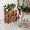 Air Conditioning Rack Solid Wood Air Conditioner Flower Rack Anti-Corrosion Air Conditioner Fence For Outside Units Brown Air Conditioner Decorative Screen Outdoor Plant Stand ( Size : 34x13.7x31inch view 4