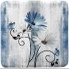 VeiVian Rustic Farmhouse Bath Mat, Farm Blue Daisy Floral Flowers Butterfly Country Wooden Bath Rug for Bathroom, Grey White Bath Mat Soft Non Slip Bath Rugs, 17X29IN view 4