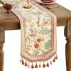 patdrea Velvet French Table Runner Farmhouse for Home Kitchen Dining Decor Parties Family Dinners Wedding 12"*63" view 1