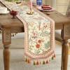 patdrea Velvet French Table Runner Farmhouse for Home Kitchen Dining Decor Parties Family Dinners Wedding 12"*63" view 2