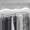 Clothing Rack Retail Store Display Stand, Commercial Creative Clothes Hanger Bag Pipe Shelf, Modern Wall Mounted Closet Storage Rack Garment Bar, Multi-Purpose Hanging Rod Towel Rack Clothes Rail view 1