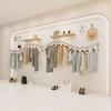Clothing Rack Retail Store Display Stand, Commercial Creative Clothes Hanger Bag Pipe Shelf, Modern Wall Mounted Closet Storage Rack Garment Bar, Multi-Purpose Hanging Rod Towel Rack Clothes Rail view 4