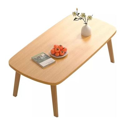 SYALEO Folding Legs Coffee Table, Modern Minimalist Computer Table Foldable Low Japanese Center Table for Home and Living Room