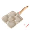 Egg Frying Pan Five holes,Nonstick Pan Saut Pan, Chefs Pan,Omelette Pan,Bacon and Burgers Compatible with all stove (White) view 1