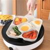 Egg Frying Pan Five holes,Nonstick Pan Saut Pan, Chefs Pan,Omelette Pan,Bacon and Burgers Compatible with all stove (White) view 4