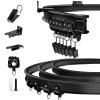 TOKPLNU Ceiling Curtain Track, Flexible Bendable Curtain Track 10Ft Black Curved Curtain Rail Ceiling Wall Mount Curtain Sliding Track System Set for RV, Bay Window, Room Divider view 1