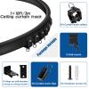 TOKPLNU Ceiling Curtain Track, Flexible Bendable Curtain Track 10Ft Black Curved Curtain Rail Ceiling Wall Mount Curtain Sliding Track System Set for RV, Bay Window, Room Divider view 2