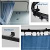 TOKPLNU Ceiling Curtain Track, Flexible Bendable Curtain Track 10Ft Black Curved Curtain Rail Ceiling Wall Mount Curtain Sliding Track System Set for RV, Bay Window, Room Divider view 3