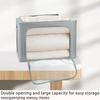 Clothes Storage Box Bins Stackable Foldable Organizer,Sturdy Handles with Metal Frame for Clothing Bedding Shelves,Closet Container with Clear Window Zipper and Label Holder (Gray, 66L x3 Pack) view 4