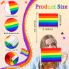 200 Pcs Gay Pride Accessories Set, Include 100 Pcs Mini Rainbow Pride Flags Handheld, 100 Pcs Pride Bracelet Silicone Rainbow Wristbands for LGBTQ Gay Pride Month Parade Party Decoration Supplies view 3