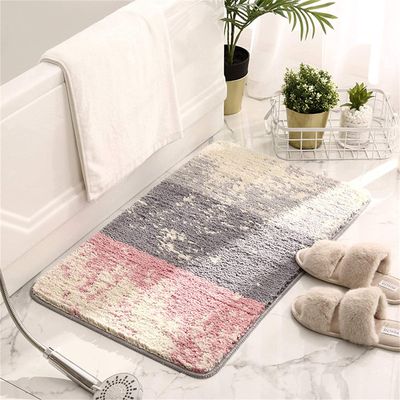 JYDQM Bath Mats Microfiber Bath Shower Mat Non Slip Absorbent Shaggy Carpet Bath Mat for Bathroom Living Room and Laundry Room for Bathroom Tub Bathtub Kichen (Color : Pink, Size : Small)