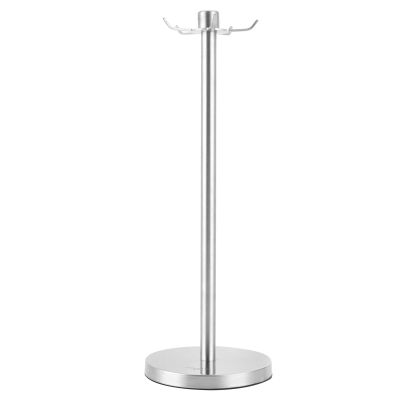 5 hooks Stainless Steel Utensil Rack, 360 Degree Rotating Utensil Rack Kitchen Utensil Hanger Holder, Adhesive Kitchen Hanger for Spoons Coffee Mug Cups Tags