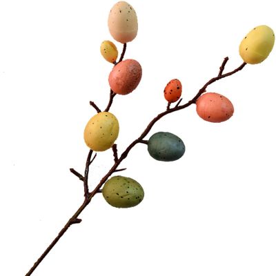 Beautiful Christmas Ornament 33cm Colorful Foam Eggs Easter Picks for Festival Home Flower Arrangement Vase Decoration Small Christmas Balls Colors (Pink, One Size)