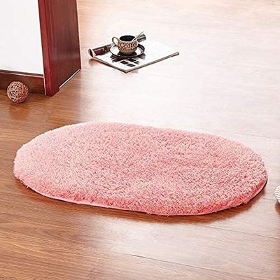 Bath MatThicken Memory Rugs Toilet Bathtub Room Living Room Door Bathroom Absorbent Foot Floor Mats Water-absorbent anti-slip mat for bathroom and bathroom ( Color : Watermelon Red , Size : 400MMx600M