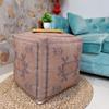 Trade Star Handwoven Sabra Pouffe Cover Thick Cotton Seating Pouf Kilim Designer Pouf Premium Cotton Handcrafted Ottoman Floor Pillow Cover Stylish Footrest for Living Room Decor Highly Durable view 2