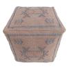 Trade Star Handwoven Sabra Pouffe Cover Thick Cotton Seating Pouf Kilim Designer Pouf Premium Cotton Handcrafted Ottoman Floor Pillow Cover Stylish Footrest for Living Room Decor Highly Durable view 4
