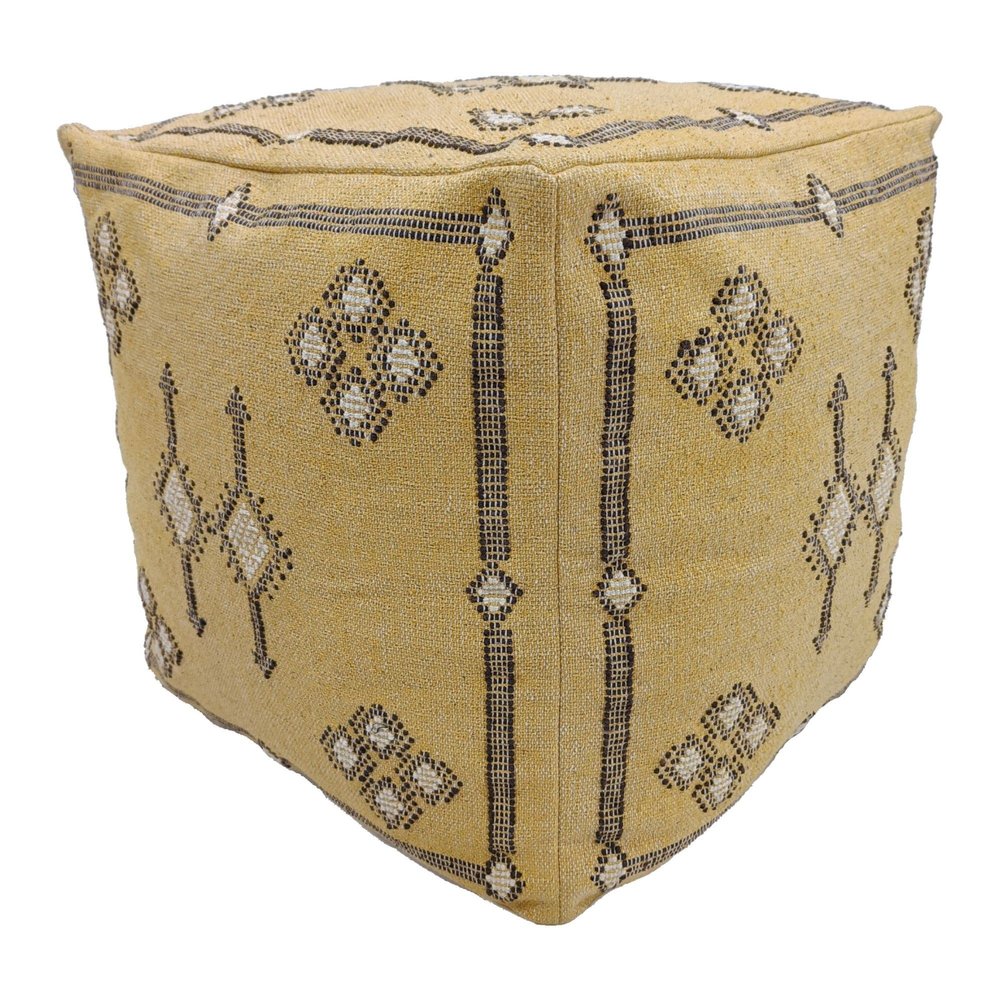 Trade Star 100% Cotton Pouf Cover Handloomed Pouf for Living Room Handcrafted Ottoman Floor Pillow Cover Thick Cotton Seating Pouffe Decor Luxurious Sabra Kilim Case Highly Durable