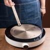 11inch Heat Diffuser Plate, Grourarty Stainless Steel Cooking Induction Adapter Simmer Plate for Electric Gas Glass Cooktop Hob Ring, Induction Cooktop Converter Plate With Handle view 3