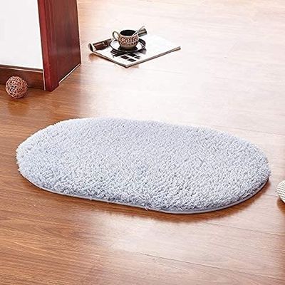 Bath MatThicken Memory Rugs Toilet Bathtub Room Living Room Door Bathroom Absorbent Foot Floor Mats Water-absorbent anti-slip mat for bathroom and bathroom ( Color : Blue Gray , Size : 400MMx600MM )