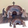 Target Ornament Resurrection Scene Easter Resurrection Scene Wooden Decoration Easter Decoration Home Ornament Glass Statue view 3