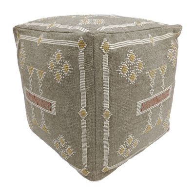 Trade Star Sabra Kilim Pouf Cover Thick Cotton Seating Pouffe Highly Durable Handcrafted Ottoman Floor Pillow Case Luxurious Stylish Footrest Pouf for Living Room Decor (Sabra Kilim Pouf Cover - 1)