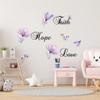 NOBRIM 2pcs Wall Decals Flower DIY Creative Wall Stickers Peel and Stick Wall Mural Sticker Flowers for Kids Girls Bedroom Room Offices Flower Decor view 2