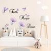 NOBRIM 2pcs Wall Decals Flower DIY Creative Wall Stickers Peel and Stick Wall Mural Sticker Flowers for Kids Girls Bedroom Room Offices Flower Decor view 3