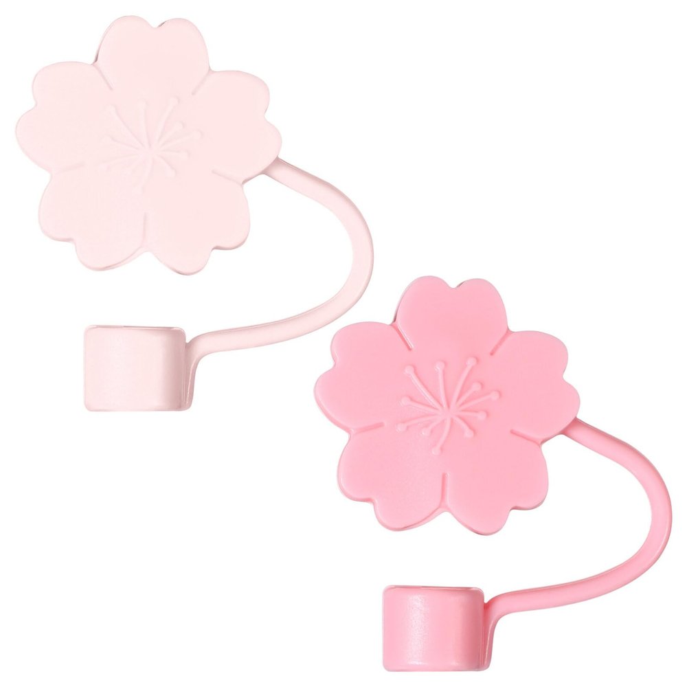 2Pcs Straw Tips Silicone Straw Covers Protector Cover for Reusable s 6-8mm