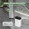 HOGARLABS 30 Pint Dehumidifiers for Home and Basements, with 3 Working Modes, Overflow Protection, and Auto Shut off Restart. Ultra Silent Dehumidifier with Drain Hose and Digital Control Panel. view 2