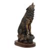 1 Pcs Howling Wolf Statue 10.5" Tall Alpha Wolf Pack Figurine In Faux Bronze view 1