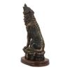 1 Pcs Howling Wolf Statue 10.5" Tall Alpha Wolf Pack Figurine In Faux Bronze view 3