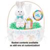Let's Make Memories Personalized Easter Basket for Kids - For Boys - For Girls - Embroidered Name - Create Your Own - Fillable - Wicker - Easter Basket Stuffers - Medium - Blue Lots Of Bunnies view 2