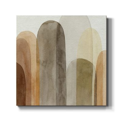 Renditions Gallery Abstract Wall Art Paintings & Pictures for Room Decor Vivid Desert Watercolor Arches Modern Canvas Artwork for Bedroom Living Room Office Kitchen Walls - 24"X24" LT502