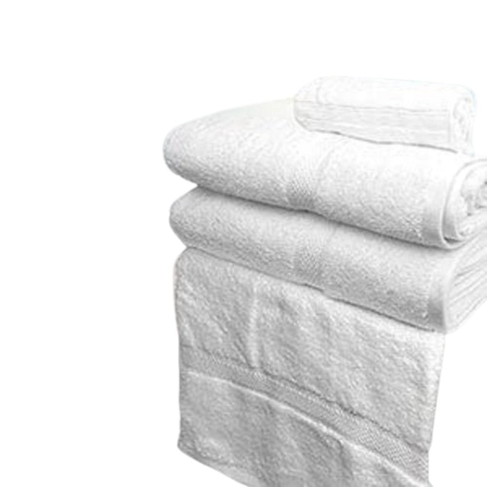 Rifz Textiles GIM Collection Hand Ring Spun Cotton Pool Towels Hotel Gym and Spa Lightweight Cotton Soft Absorbent Sheets Washable Towel Set for Bathroom (25"X52" 12.50 lb 6 PK, White)