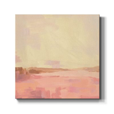 Renditions Gallery Rustic Art Prints & Pictures for Home Decorations Misty Salt Lake Landscape Sunrise Wall Hanging Canvas Artwork for Bedroom Living Room Kitchen Decor - 24"X24" LT502