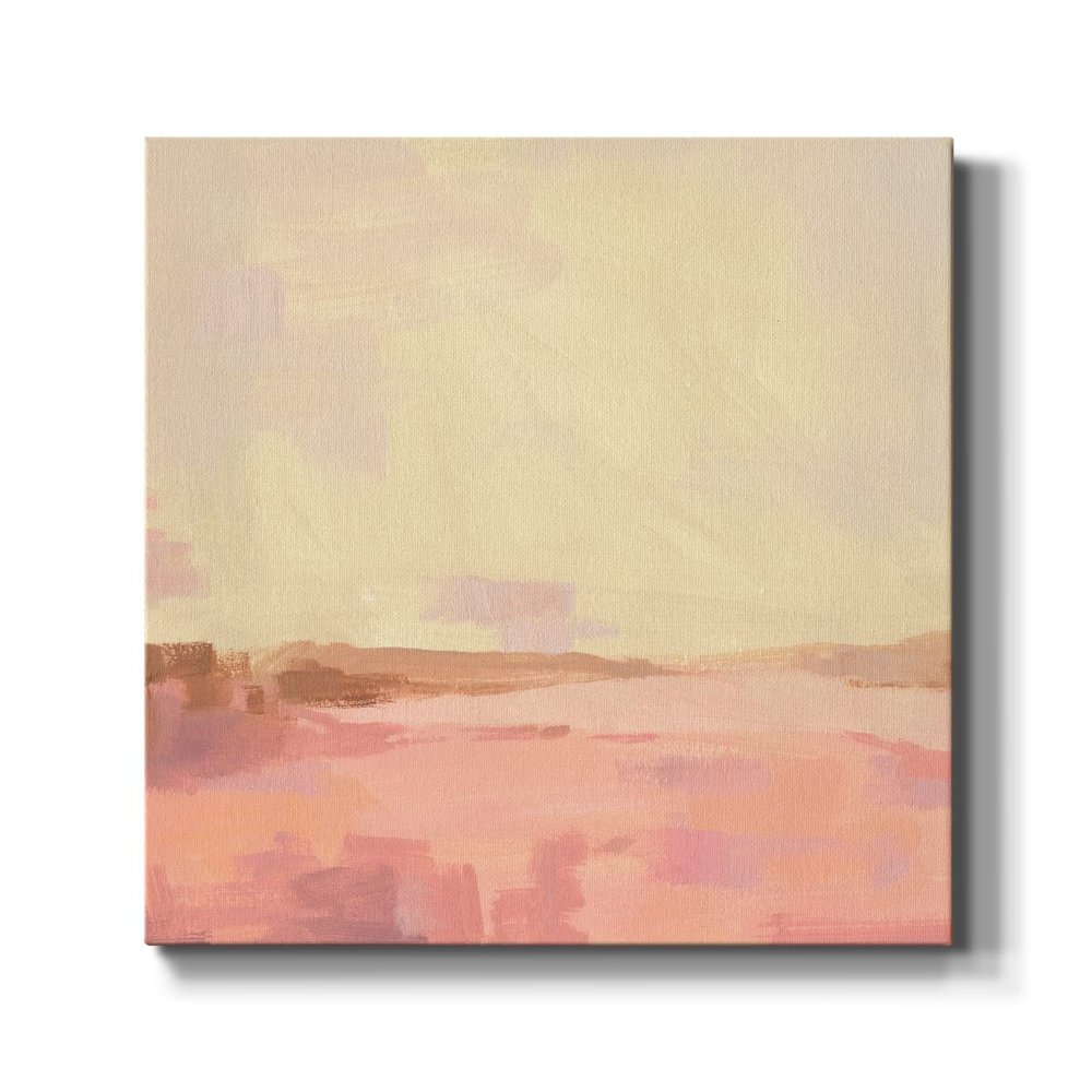 Renditions Gallery Rustic Art Prints & Pictures for Home Decorations Misty Salt Lake Landscape Sunrise Wall Hanging Canvas Artwork for Bedroom Living Room Kitchen Decor - 24"X24" LT502