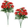 Factory Direct Craft Group of 2 Red Orange Artificial Cosmos Bouquets for Summer Arrangements and Fall Home Decor - 19" H view 1